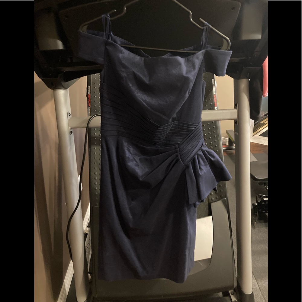Eliza J off the shoulder fitted cocktail dress